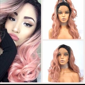 Pink wig synthetic